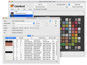 ColorBurst SpectraCore Camera Profiling