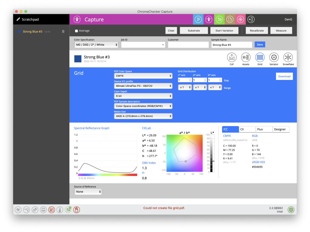 ChromaChecker Capture Grid Functionality