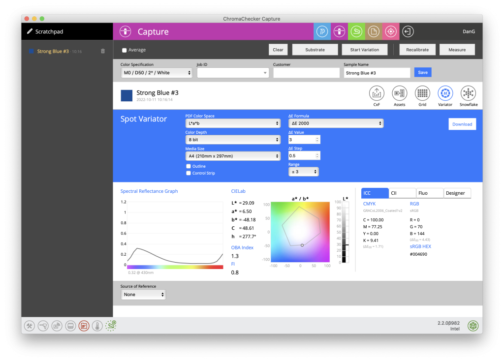 ChromaChecker Capture Variator Functionality